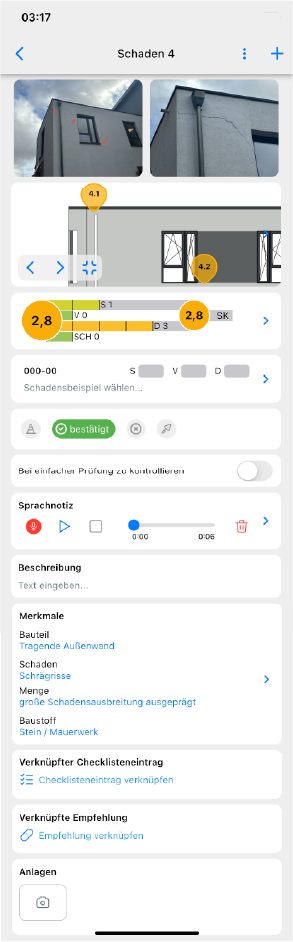 Schaden geöffnet